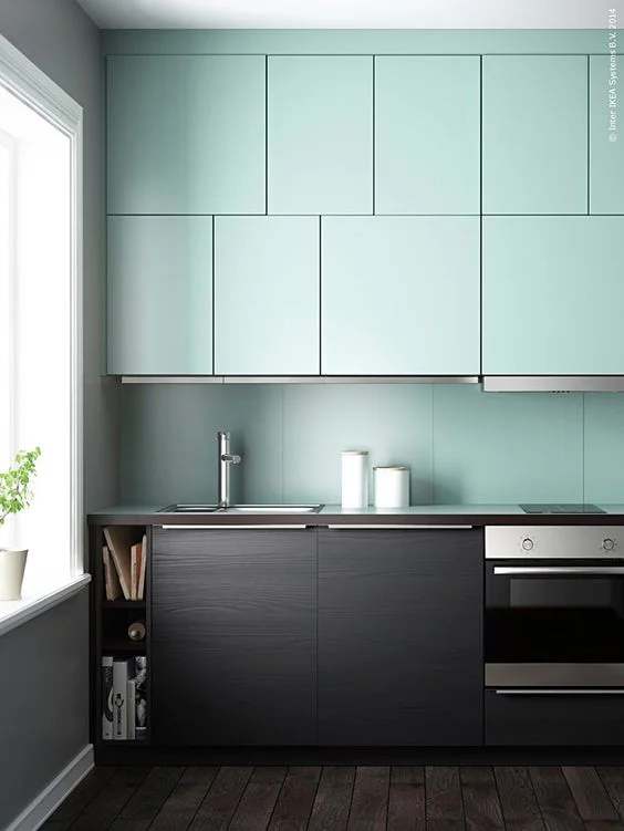 Modern Mint Kitchen Dark Floor