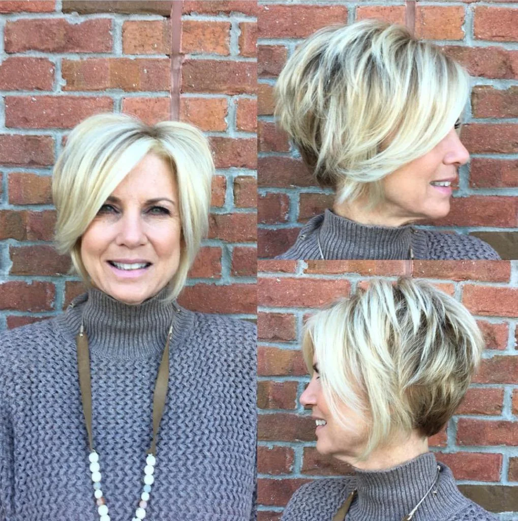Short Layered Blonde Bob