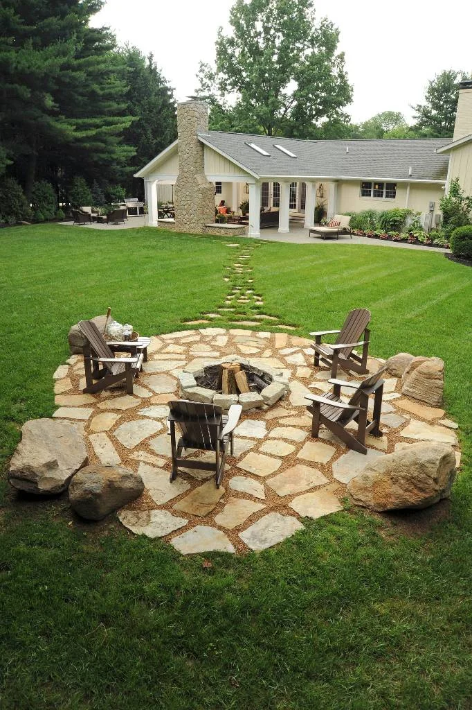 Simple Outdoor Fireplace Designs