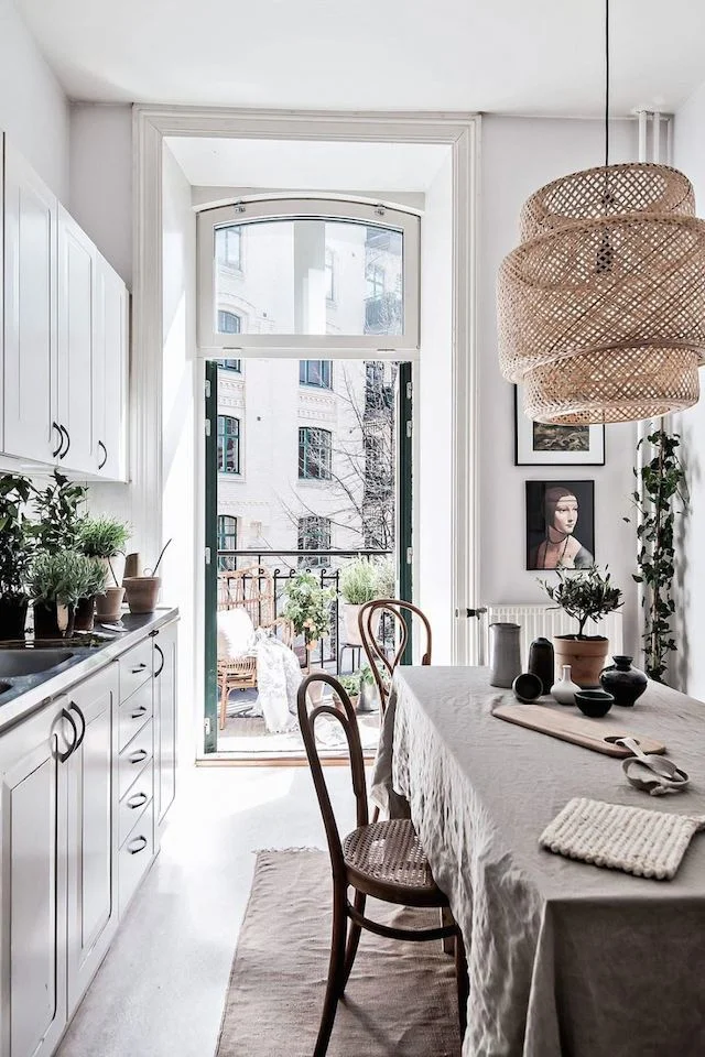 Small Parisian Chic Style Kitchen