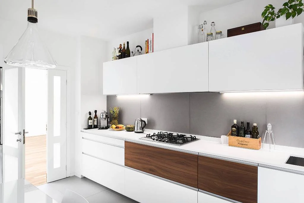 White Kitchen Wood Cabinet