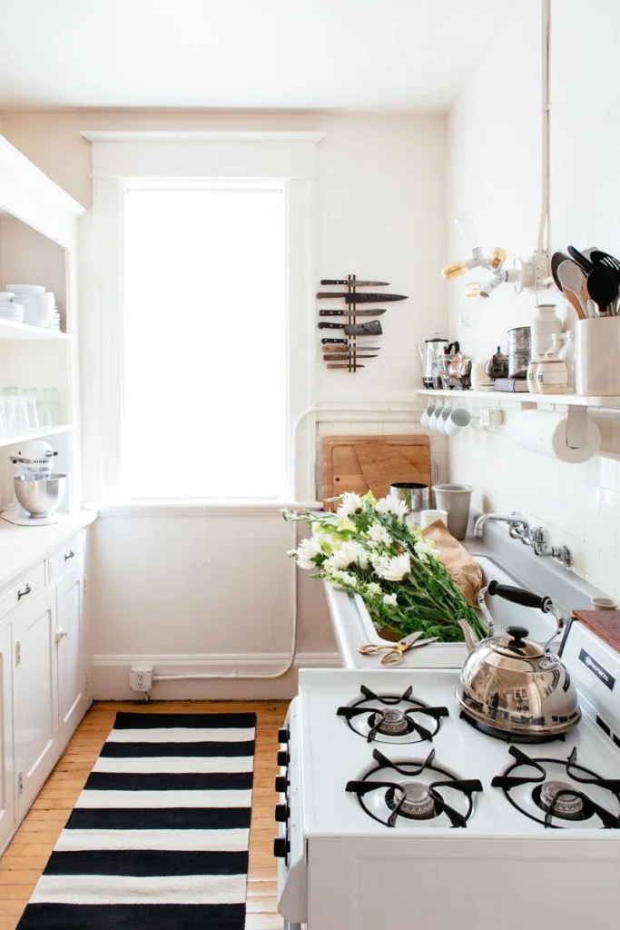 White Wooden Shelving and Cabinet