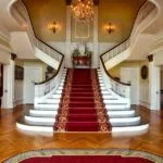 Bifurcated Stair, Front Door, Living and Bedroom