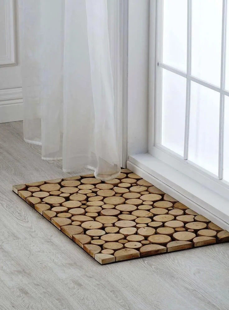 Unique Design Wood Slices Door Mat