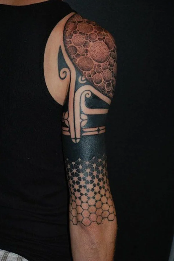 Very Dark Maori Arm Tattoo