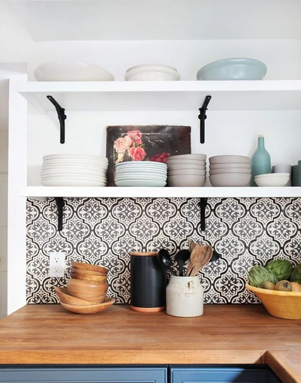 Organized Open Shelves