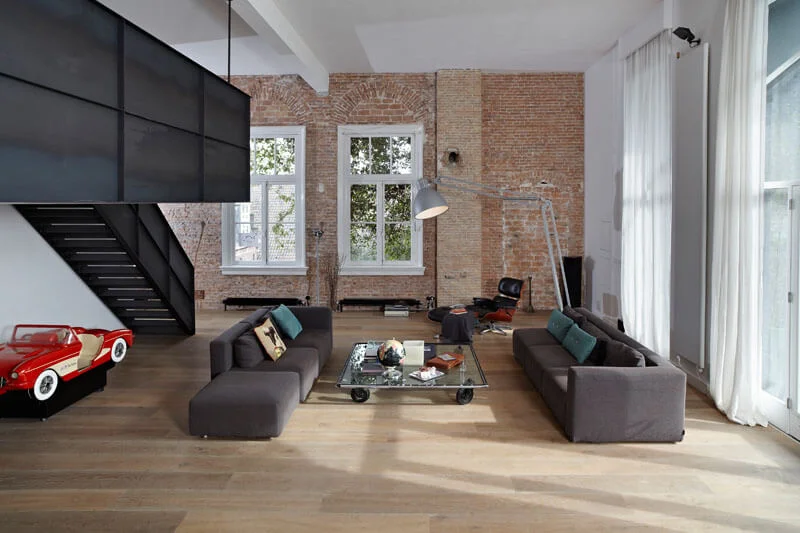 Industrial Loft Apartment Amsterdam Living Room Spacious