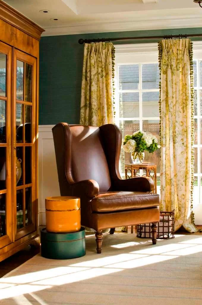 Custom Made Pinch Pleated Curtains Traditional Family Room