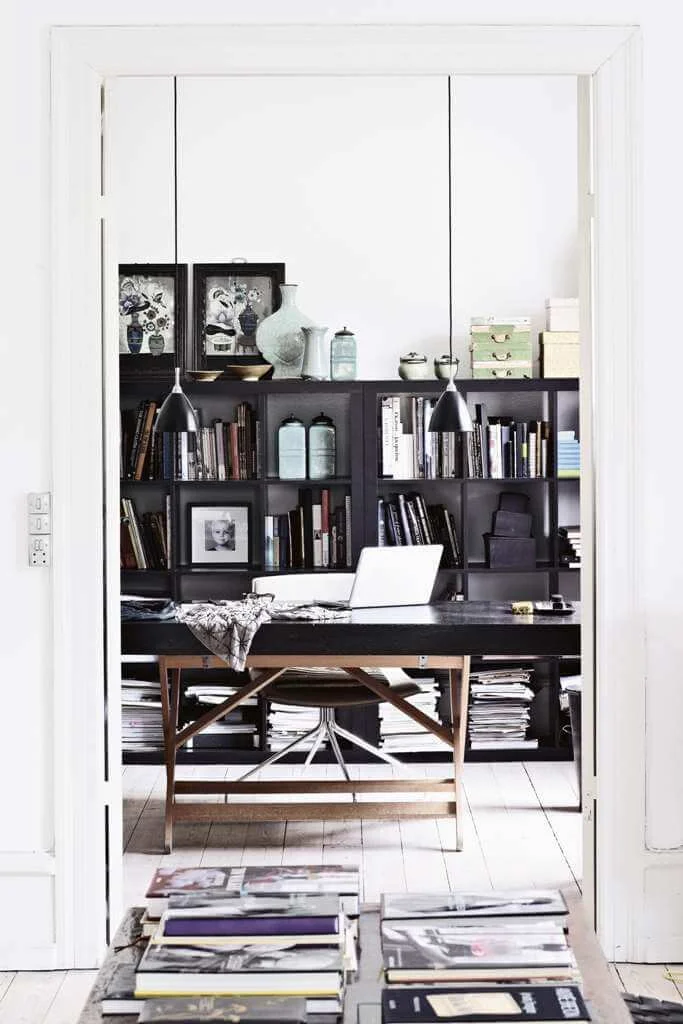 black shelf display