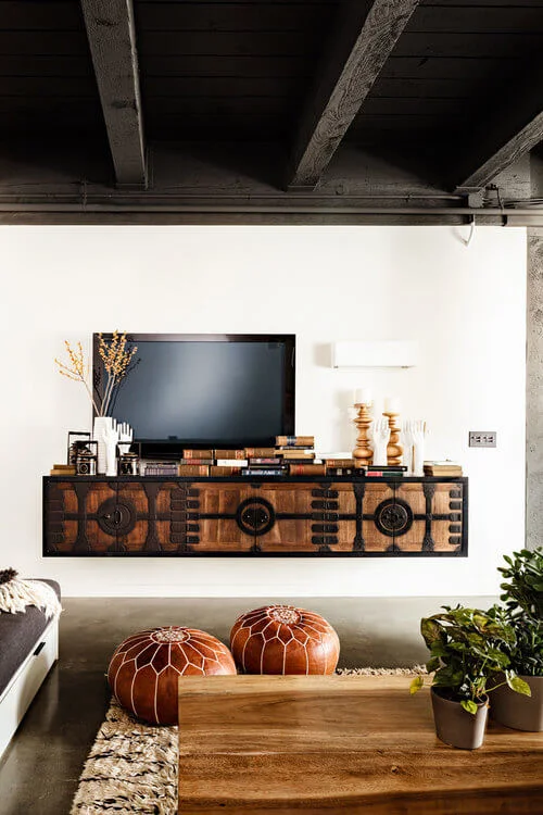 antique console custom cushions