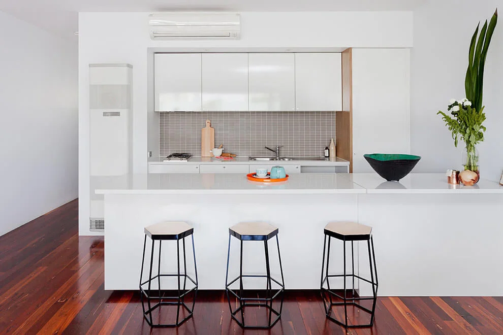 hex stools island bar