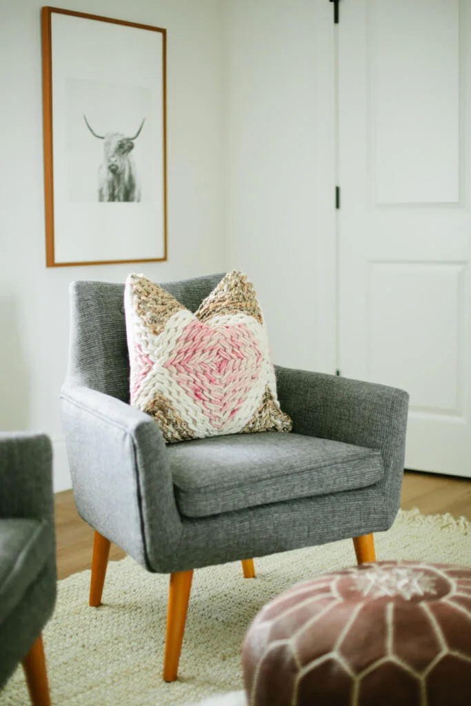 modern chair moroccan pouf