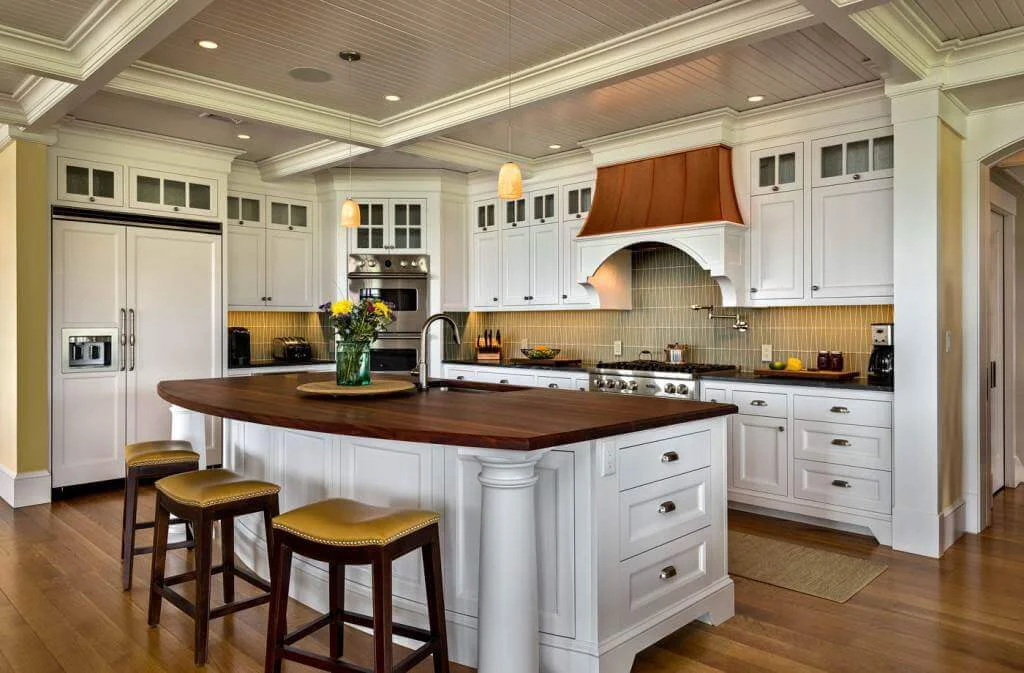 Beach Style Cottage Kitchen Island