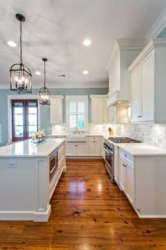 Sky Blue Kitchen Wall Paint