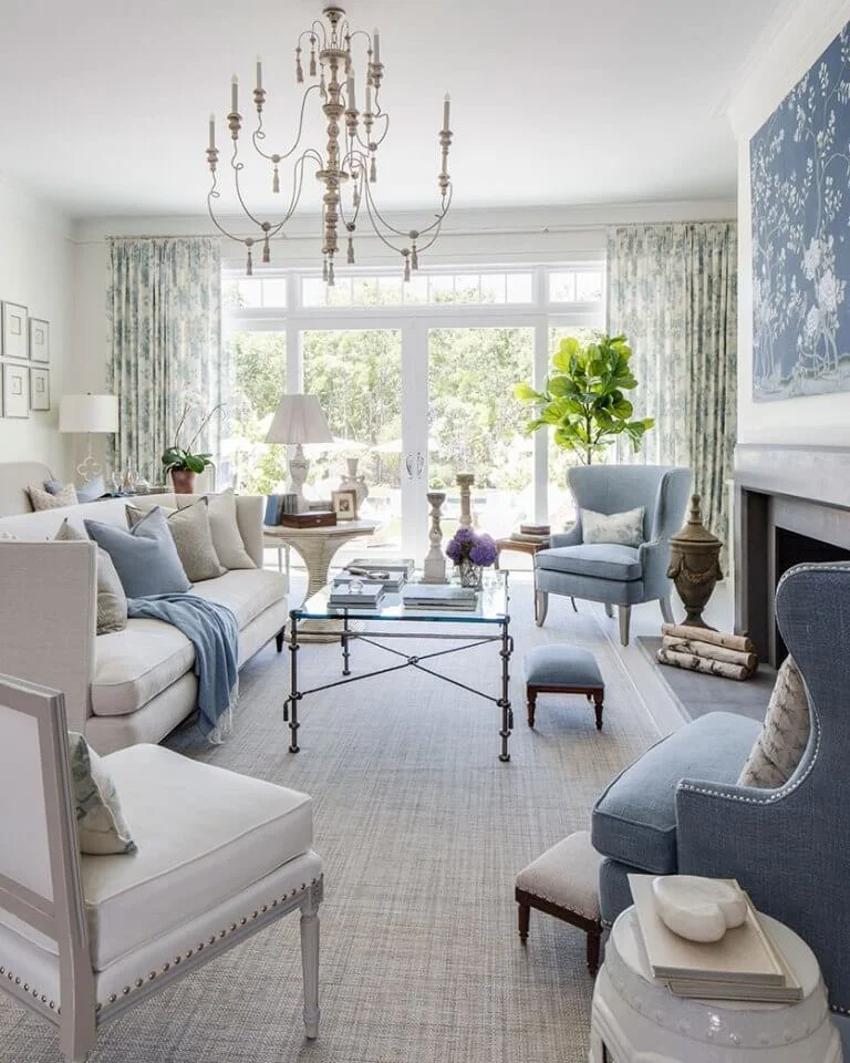 beige theme with blue accents