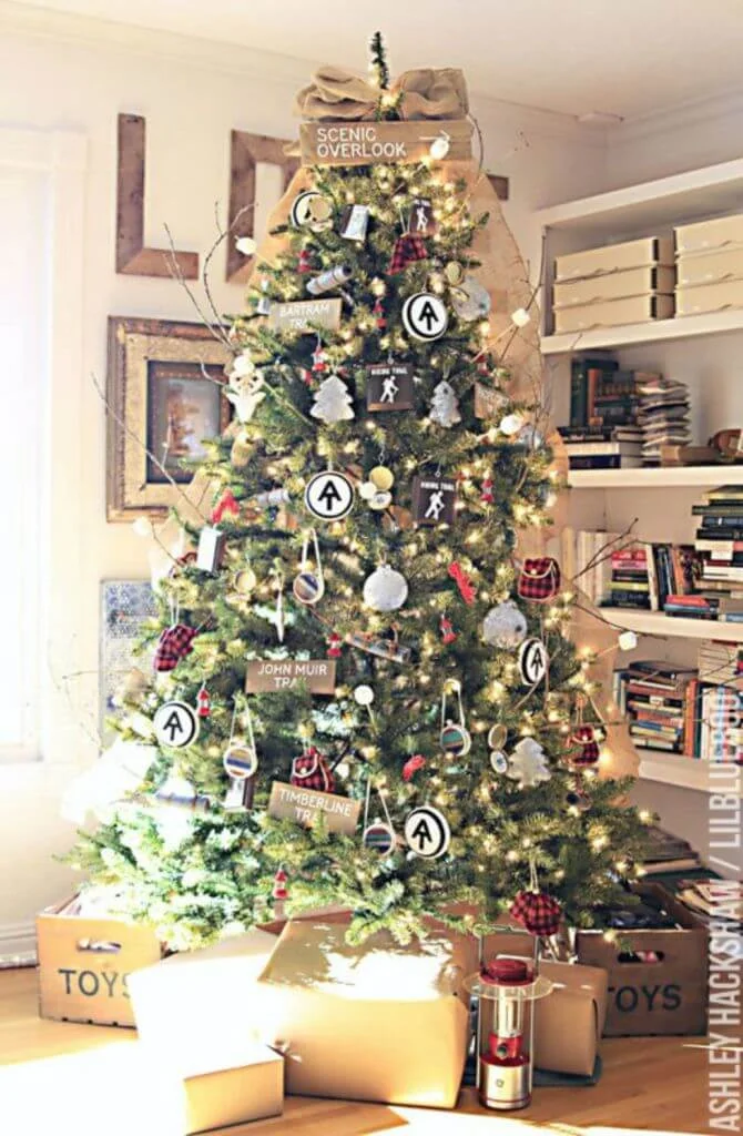 camping theme christmas tree