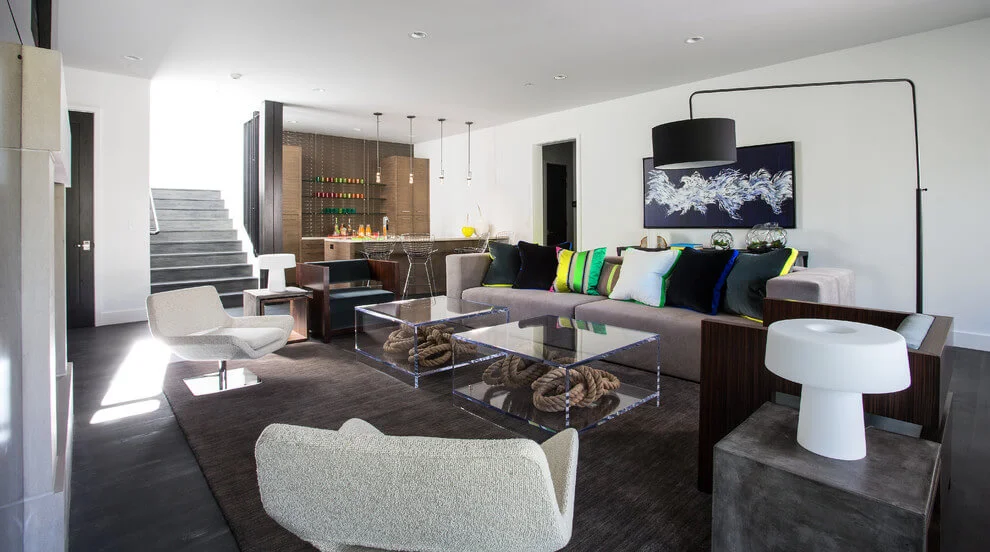 contemporary home family room