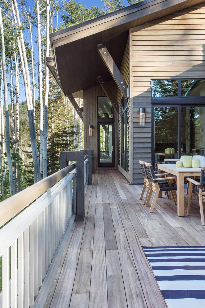 contemporary home outdoor dining space