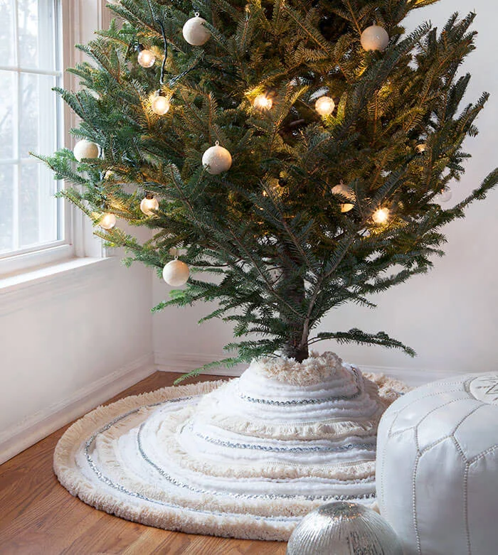 cozy quilt as christmas tree skirt