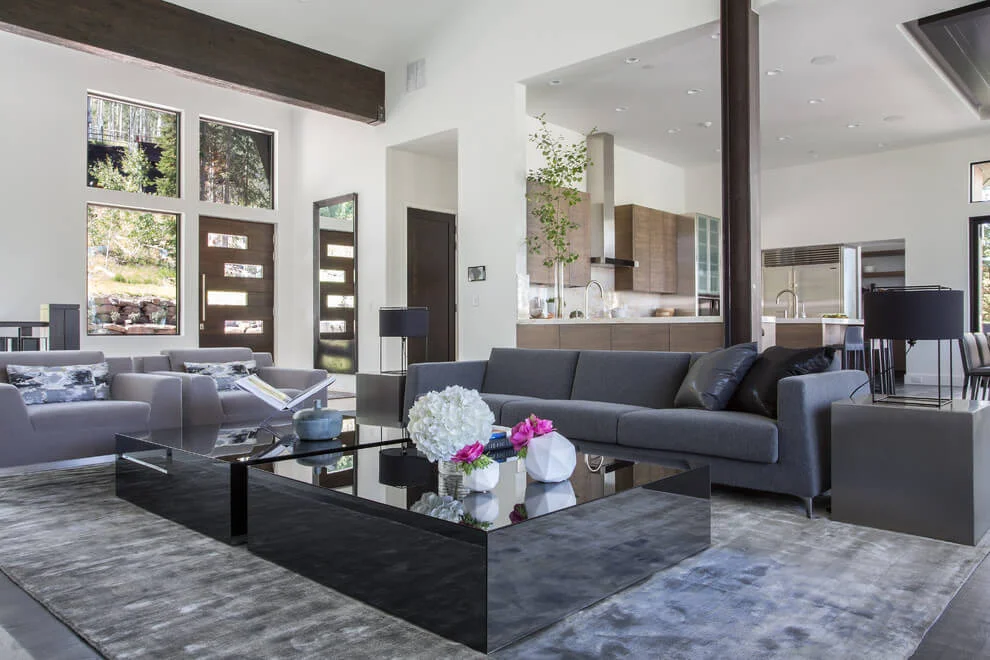 grey sofa living room