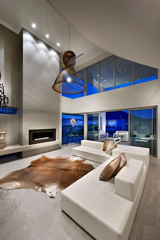 high ceiling rattan pendant light