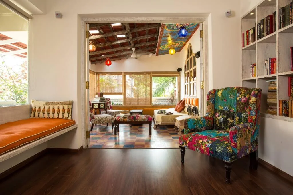 Indian pattern colorful living room