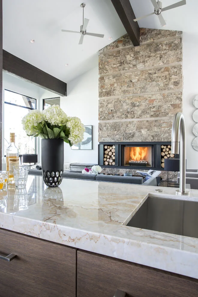 marble island countertop