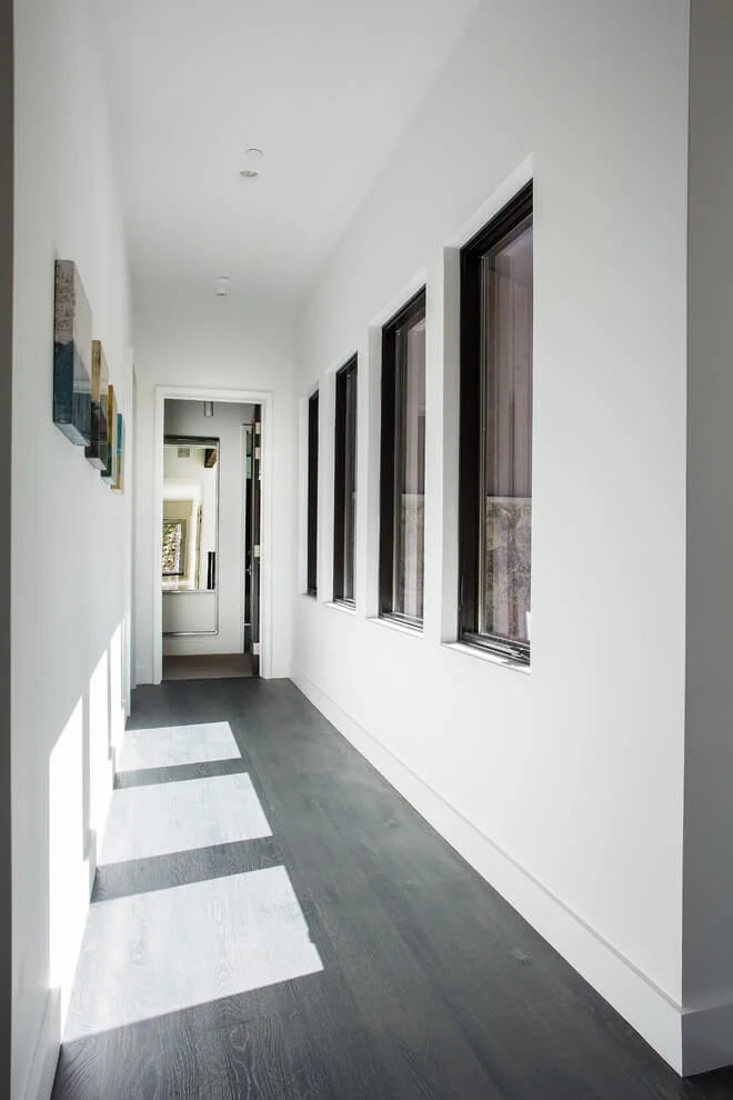 multiple windows hallway