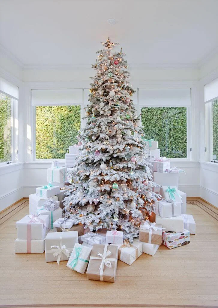 pastel color palette christmas tree