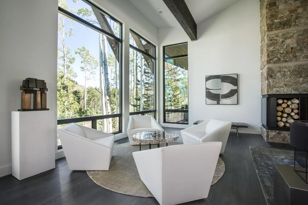 round area rug sitting