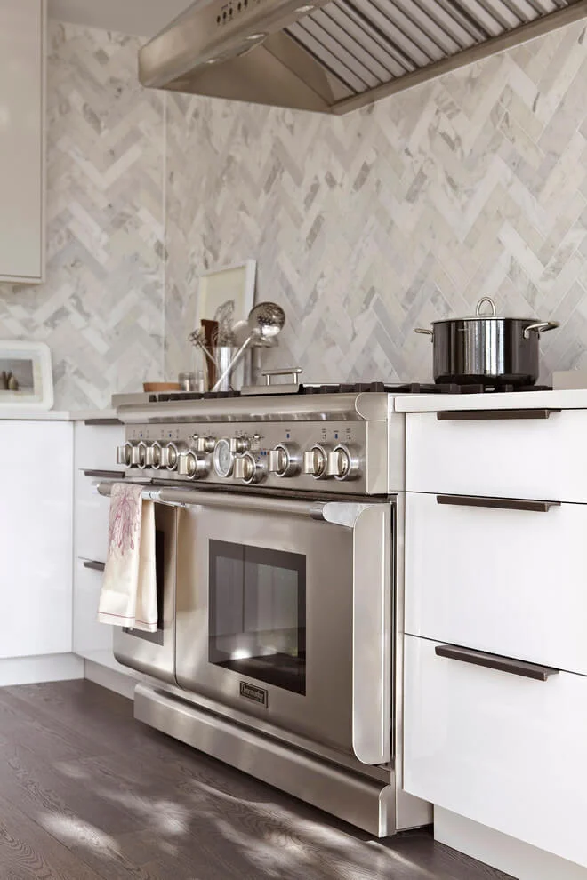 stainless steel appliances industrial look