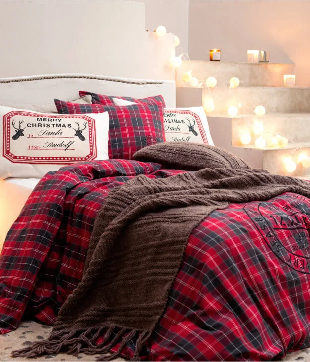 Bedroom Near Staircase Christmas Decor