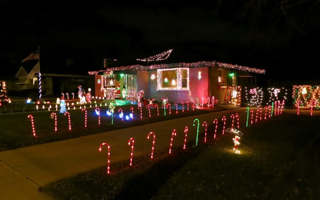 Candy Cane Lane Driveway Decoration