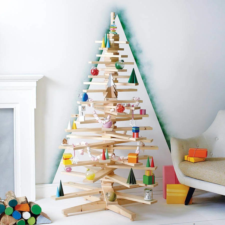 Eclectic Christmas Tree Living Room