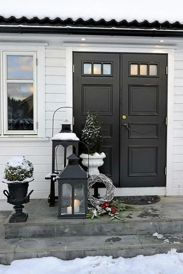 Outdoor Grey Lantern Decoration