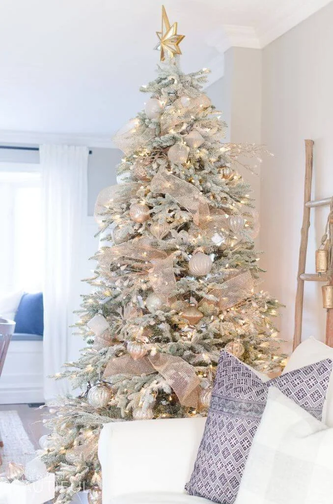 Rose Gold Christmas Tree Decorations