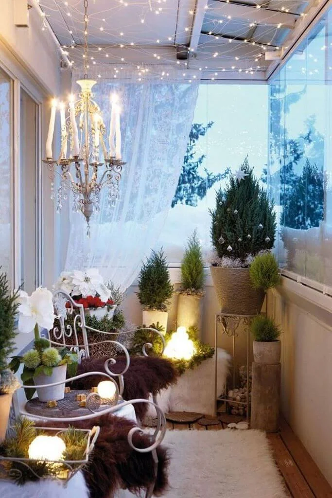 Winter Wonderland Balcony Decor
