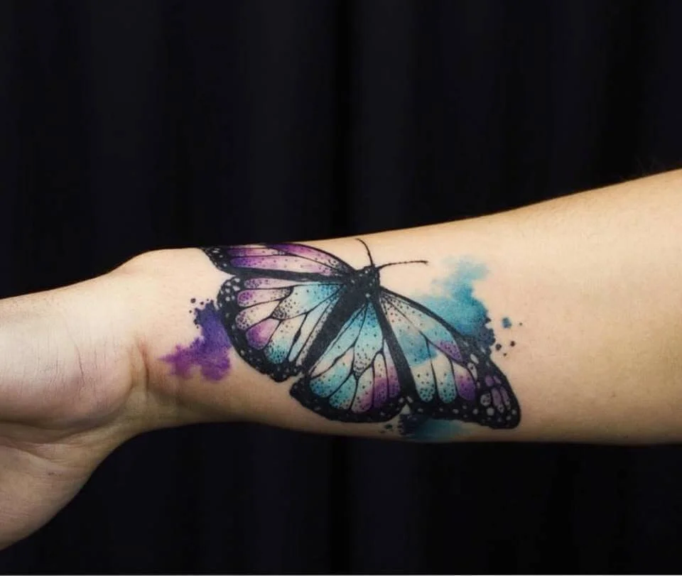 Butterfly Watercolor Tattoo