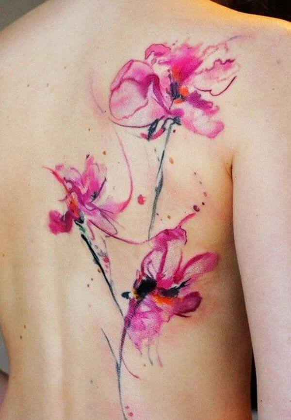 Flower Watercolor Tattoo