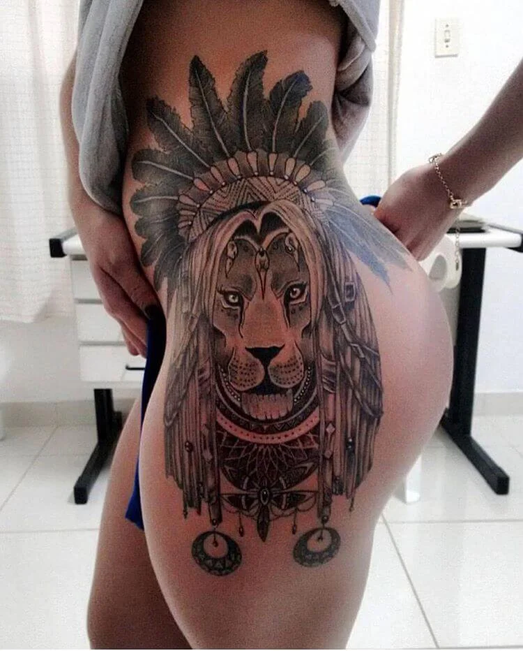 Lion Tribal Tattoo