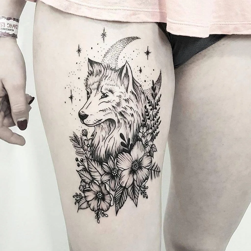 Spirit Animal Wolf Tattoo