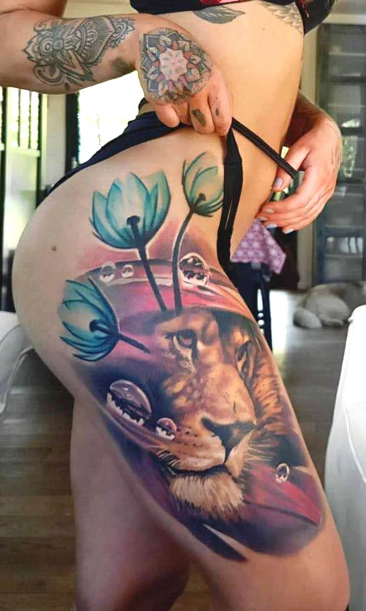 Watercolor Tattoo on Hip