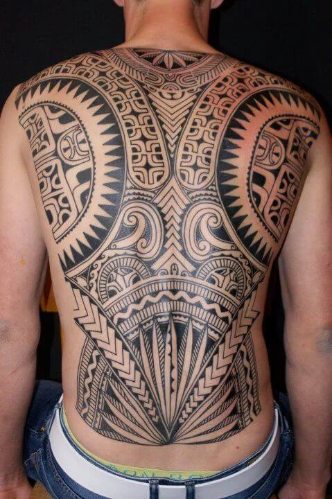 Tribal Back Tattoo