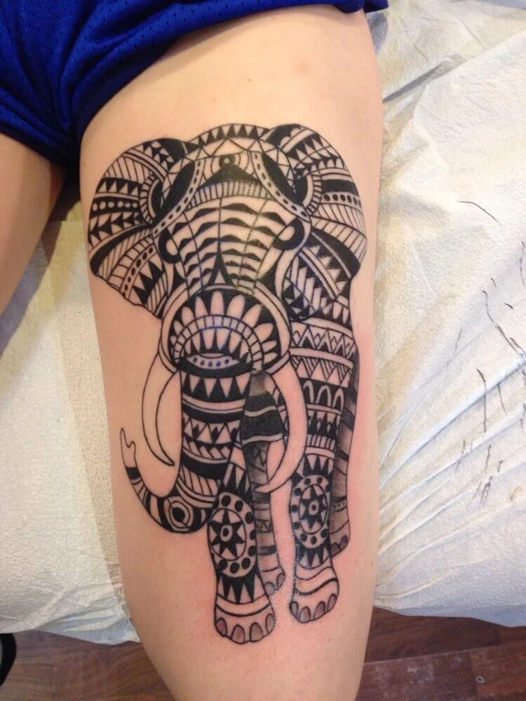 Elephant Tribal Tattoo