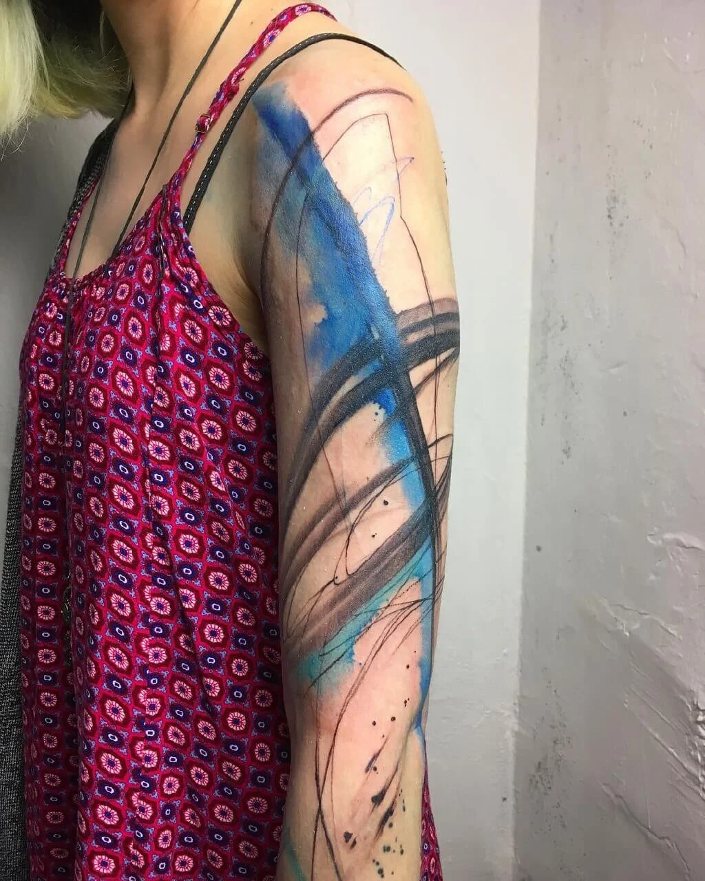 Watercolor Tattoo on Sleeve