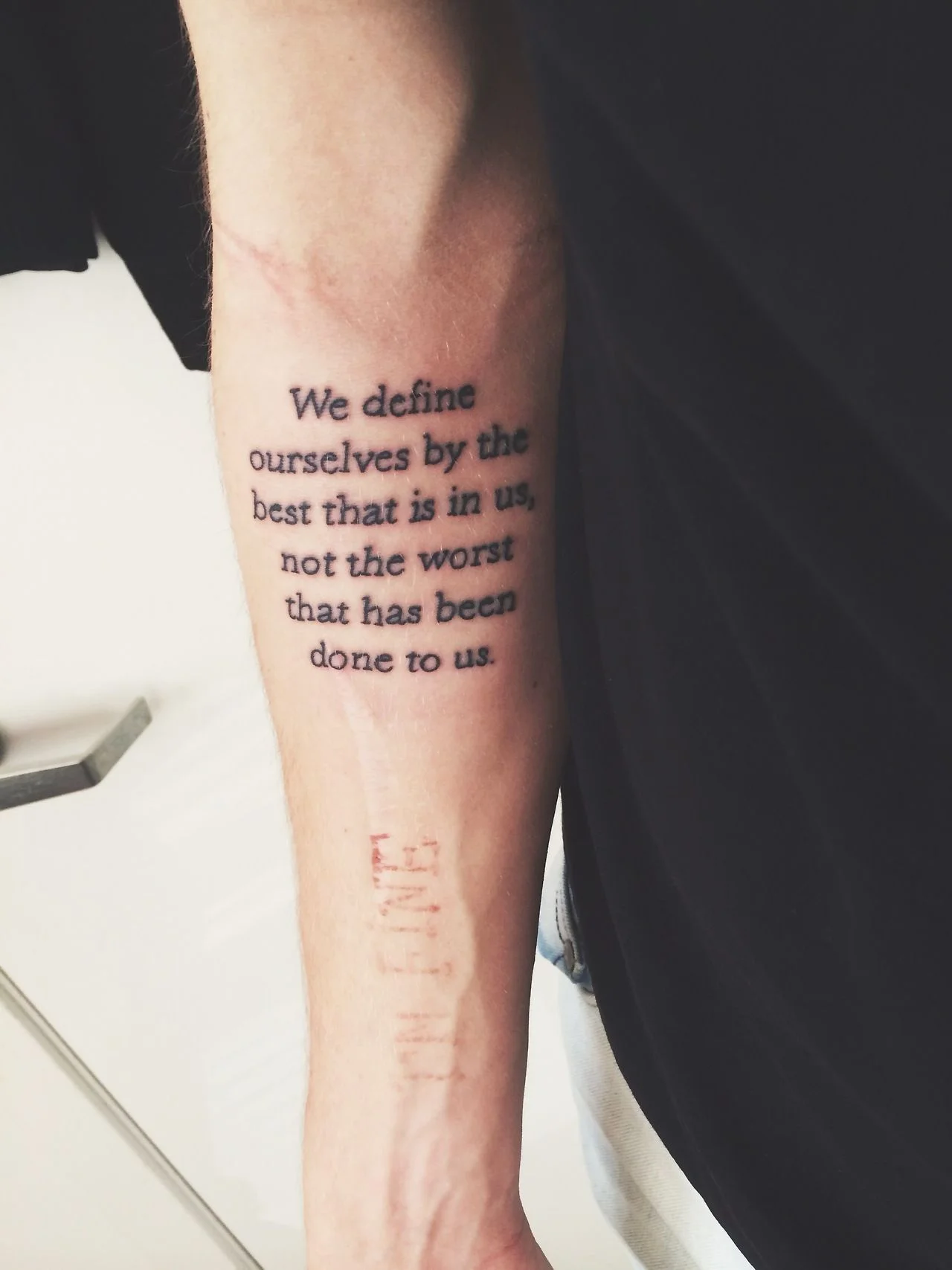 Quotes Tattoo on Arm