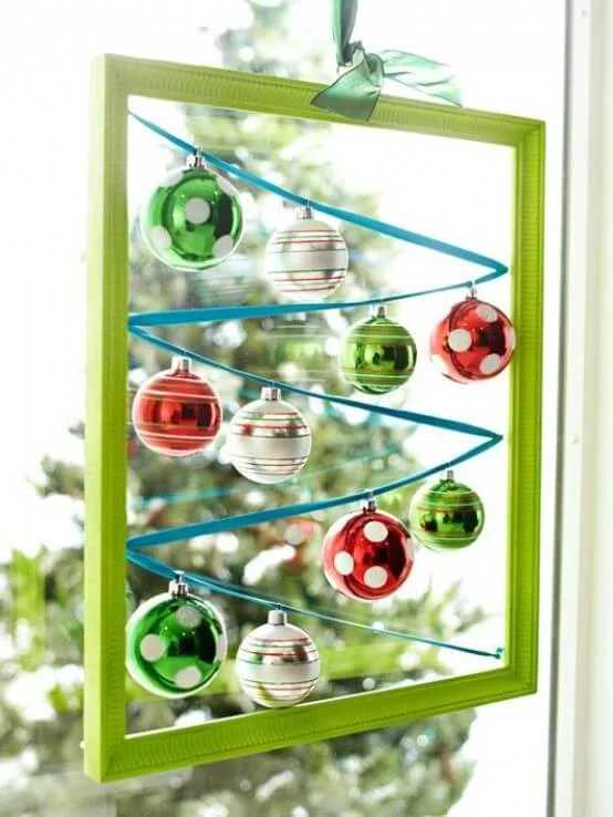 Awesome Window Christmas Ball Wreath