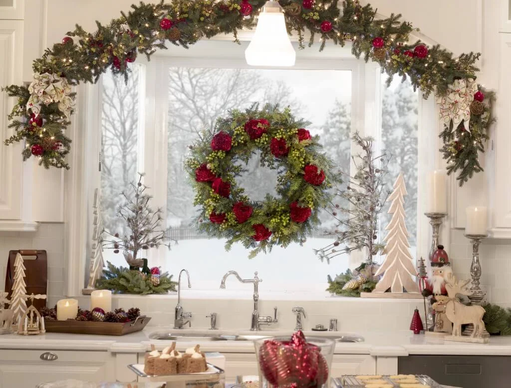 Christmas Garland Window Decoration