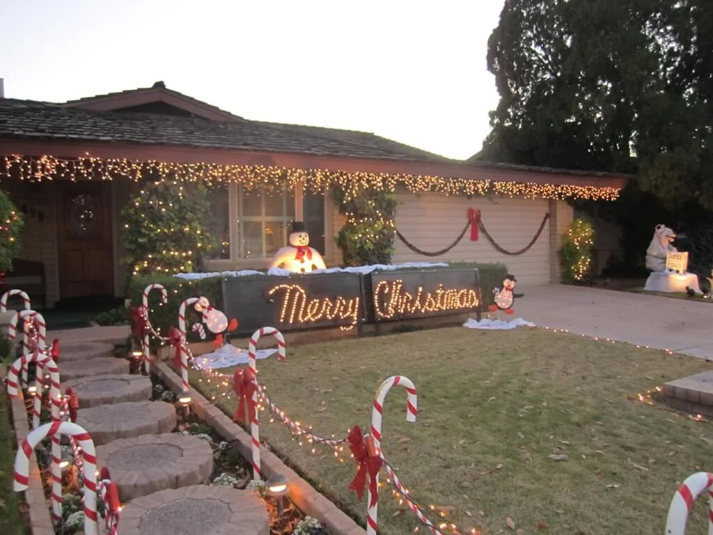 Christmas Letters Snowman Yard Decor