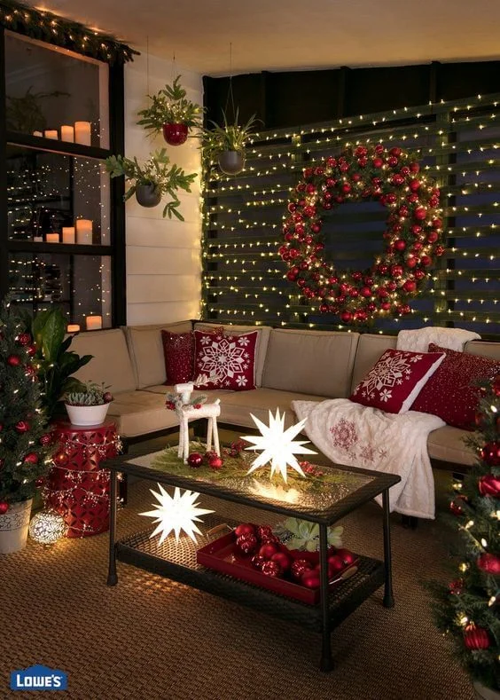 Christmas Lights Modern Porch Decoration